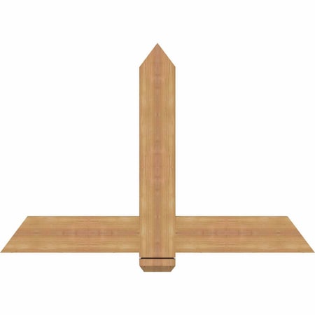 Ekena Millwork Eugene Smooth Timber Gable Bracket, Western Red Cedar, 48"W x 32"H x 1 1/2"D x 5 1/2"F, 16/12 Pitch GBW048X32X0206EUG00SWR